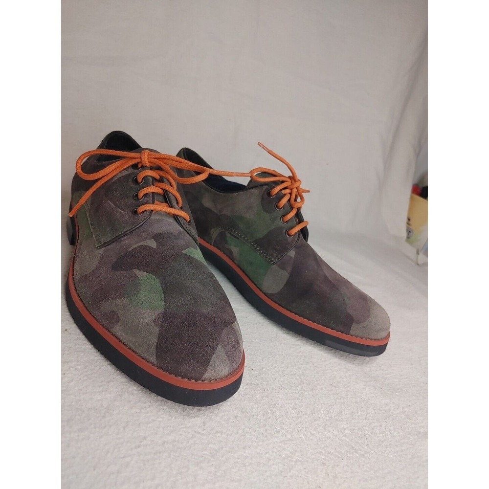 NEW Boemos Camo & Orange Laces Fashion Shoe Suede Made in Italy  Mens‎ Sz 40. S1
